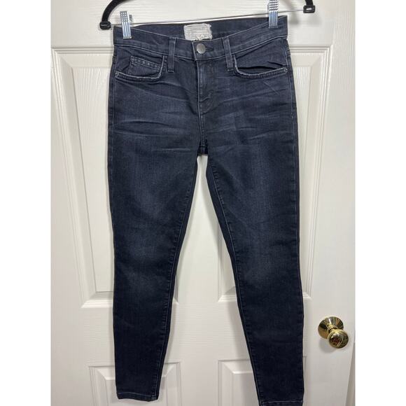 Current/Elliott Black Stiletto Slit Watchtower Eyelets Jean Womens 24 / 0 Grunge - Picture 2 of 12